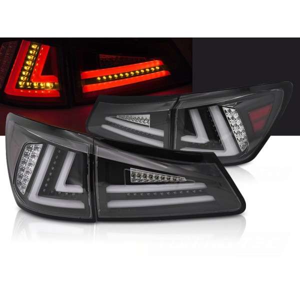 LEXUS IS II 06-13 - zadné LED svetlá čierna SQL