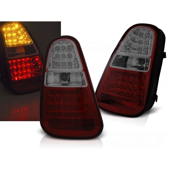 MINI COOPER R50 / R52 / R53 04-06 - zadné LED svetlá červeno dymová