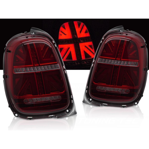 MINI COOPER F55 F56 F57 14-17 6-PIN, zadné led svetlo červený dym dynamický blikač
