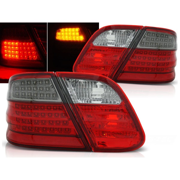 MERCEDES W208 CLK 97-02 COUPE, CABRIO - zadné LED svetlá červeno dymová