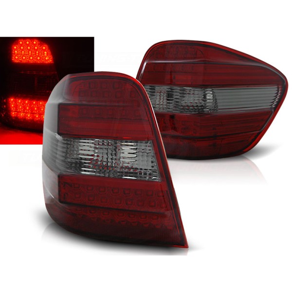 MERCEDES M-KLASA W164 05-08 - zadné LED svetlá červeno dymová