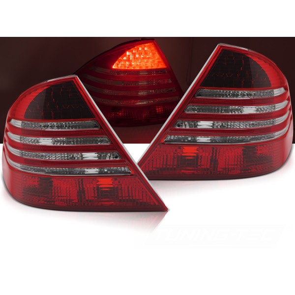 Mercedes W220 S-Class 09/1998-05/2005 - zadné LED svetlá červené dymové