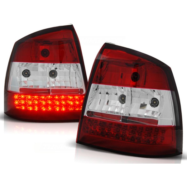 OPEL ASTRA G 97-04 HTB. 3D / 5D - zadné LED svetlá červeno biela