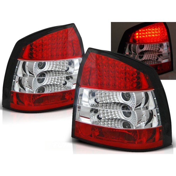 OPEL ASTRA G 97-04 3D / 5D - zadné LED svetlá červeno biela