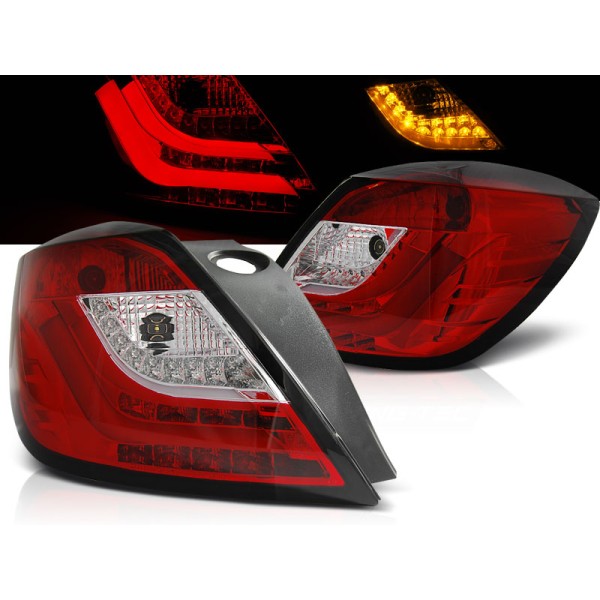 OPEL ASTRA H 04-09 3D GTC - zadné LED svetlá červeno biela LED BAR