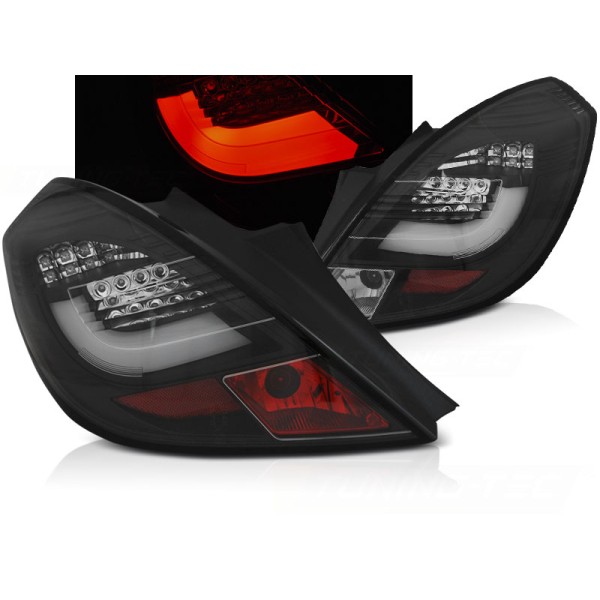 OPEL CORSA D 3D 06-14 - zadné LED svetlá čierna  LED BAR