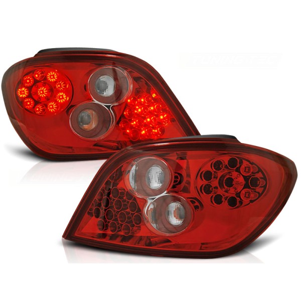 PEUGEOT 307 01-07 HTB - zadné LED svetlá červeno biel