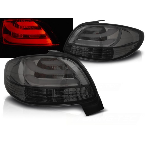 PEUGEOT 206 98- 3D / 5D - zadné LED svetlá dymová LED BAR
