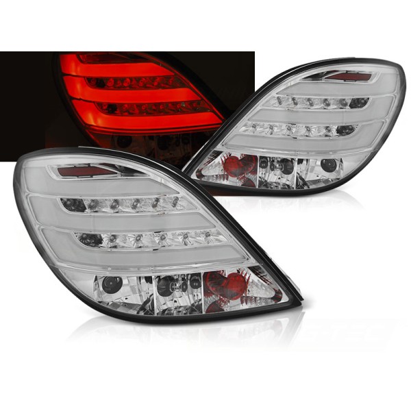 PEUGEOT 207 3D / 5D 06-09 - zadné LED svetlá chrom LED BAR