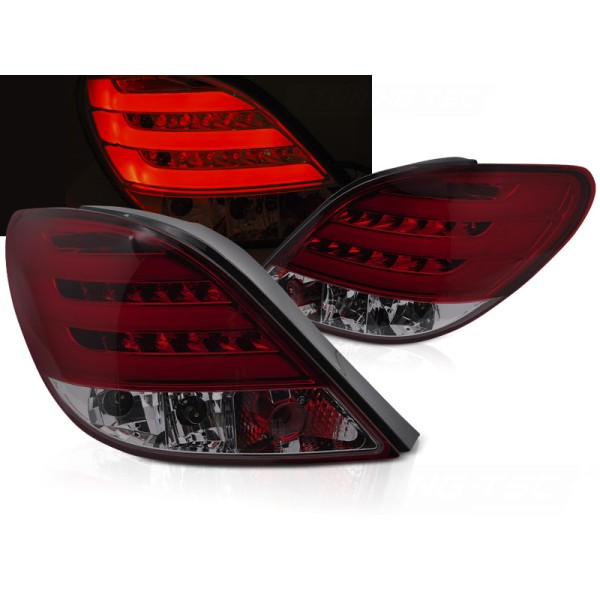 PEUGEOT 207 3D/5D 06-09 - zadné svetlá červené dymové LED BAR