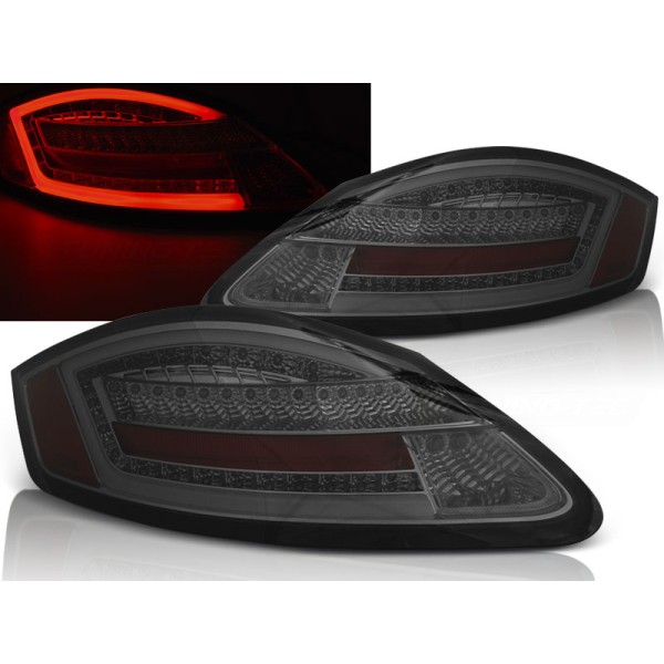 PORSCHE BOXSTER 987 / CAYMAN 05-08 - zadné LED svetlá dymová LED BAR s dynamickým blinkerom