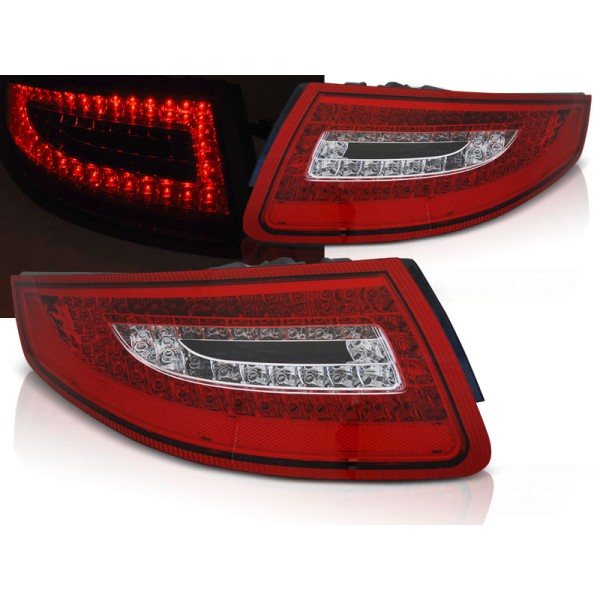 PORSCHE 911 997 04-09 - zadné LED svetlá červeno biela