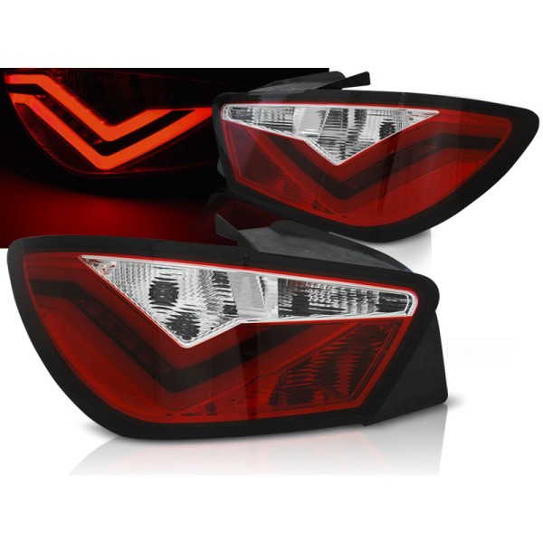 SEAT IBIZA 6J 3D 08-12 - zadné LED svetlá červeno biela LED BAR