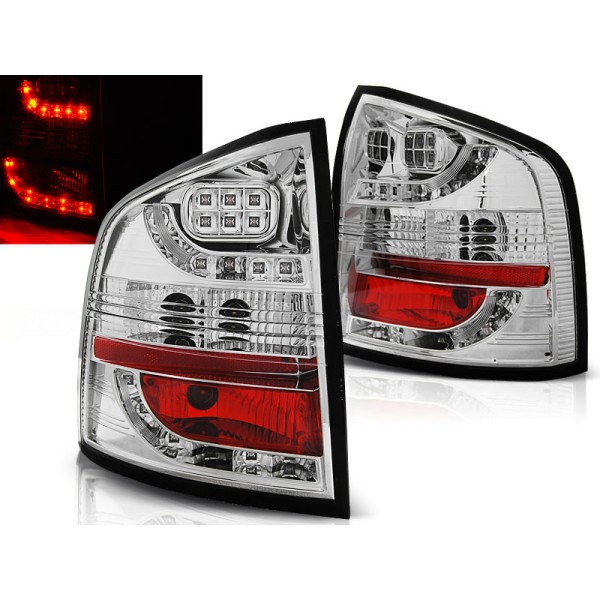 ŠKODA OCTAVIA II COMBI 04-12 - zadné LED svetlá chrom