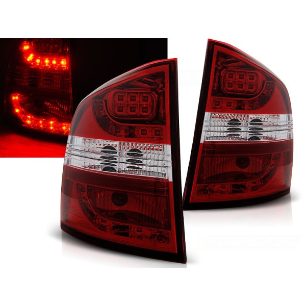 ŠKODA OCTAVIA II COMBI 04-12 - zadné LED svetlá biela