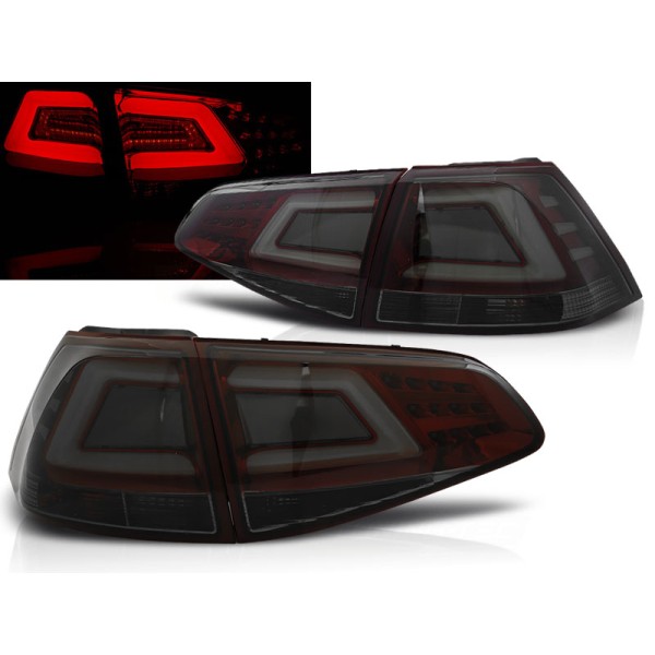 VW GOLF 7 13-17 HTB. - zadné LED svetlá červeno dymové LED BAR