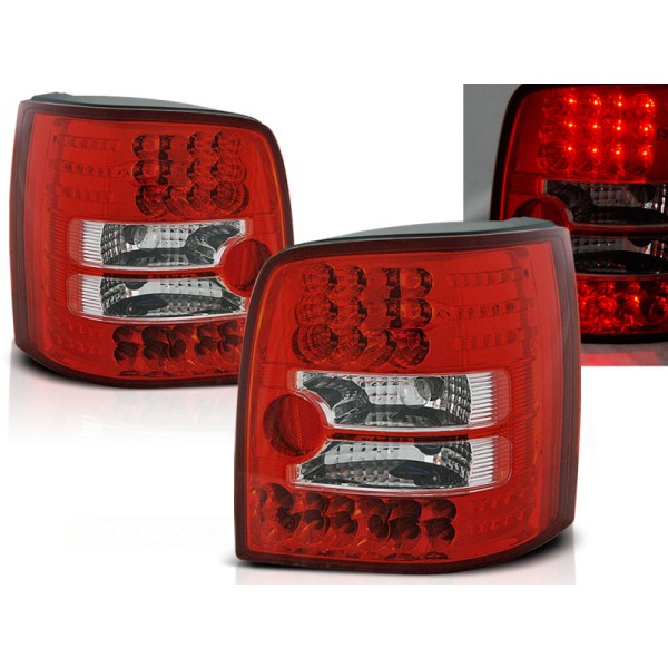 VW PASSAT B5 96-00 COMBI - zadné LED svetlá červeno biela