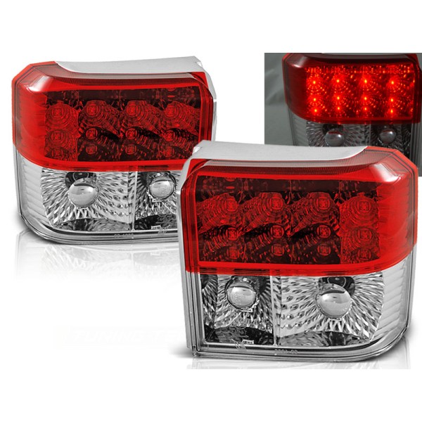 VW T4 90-03 - zadné LED svetlá červeno biela