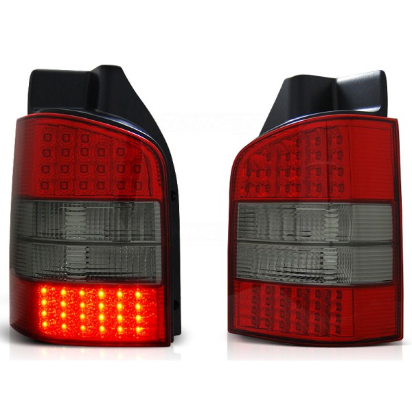 VW T5 03-09 - zadné LED svetlá červeno dymová