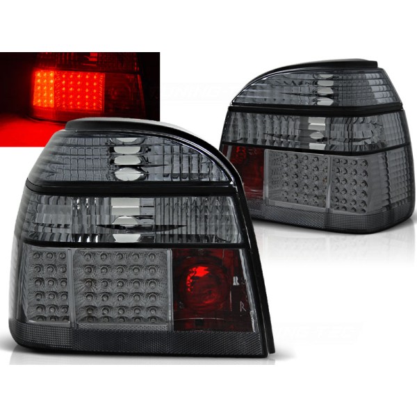 VW GOLF 3 91-97 HTB. / CABRIO - zadné LED svetlá dymová