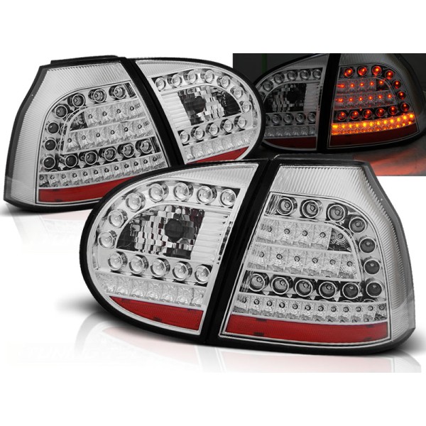 VW GOLF 5 03-09 HTB. - zadné LED svetlá chrom