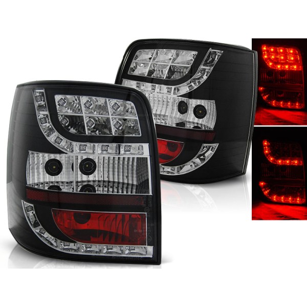 VW PASSAT B5 96-00 COMBI - zadné LED svetlá čierna