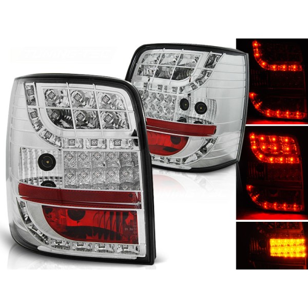 VW PASSAT B5 96-00 COMBI - zadné LED svetlá chrom