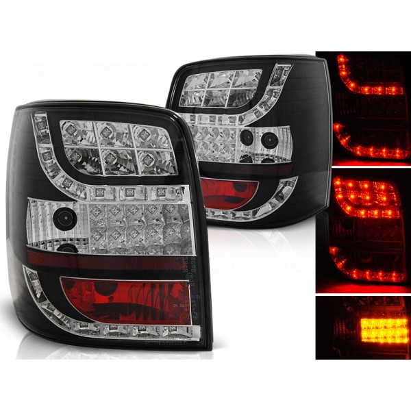 VW PASSAT B5 96-00 COMBI - zadné LED svetlá čierna