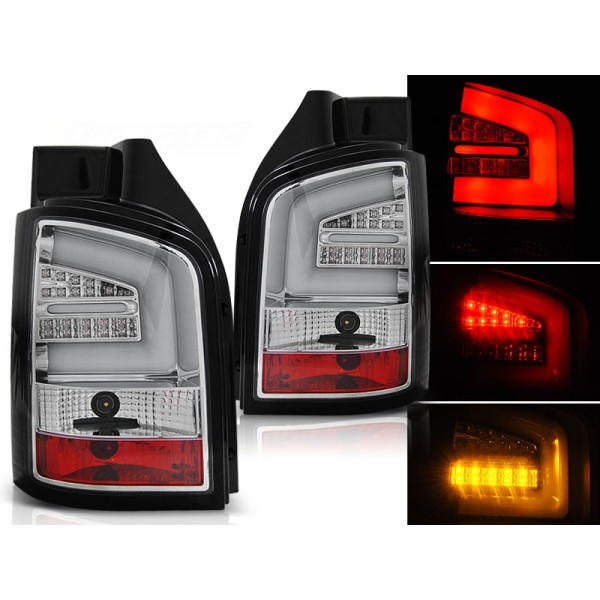 VW T5 03-09 - zadné LED svetlá chrom LED BAR