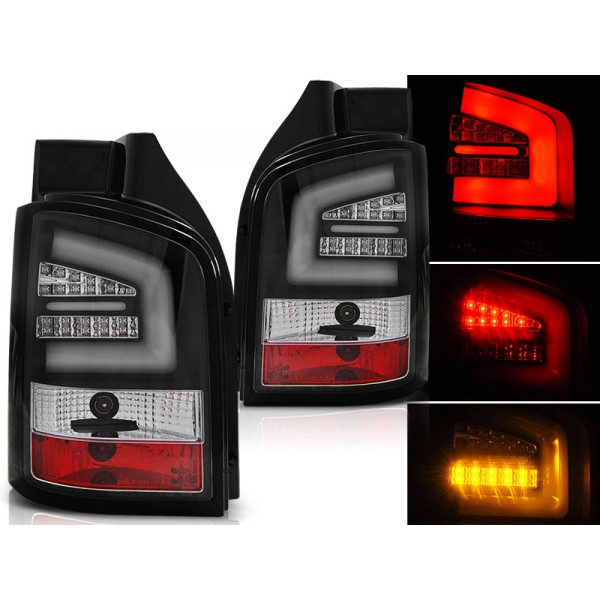 VW T5 03-09 - zadné LED svetlá čierna LED BAR