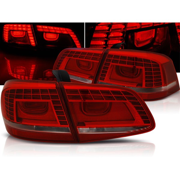 VW PASSAT B7 10-14 SEDAN - zadné LED svetlá červeno biela