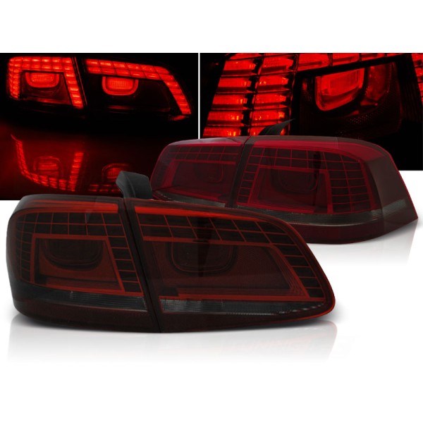 VW PASSAT B7 10-14 SEDAN - zadné LED svetlá červeno dymová
