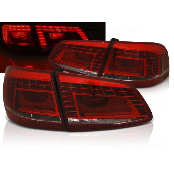 VW PASSAT B7 10-14 COMBI - zadné LED svetlá červeno biela