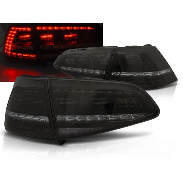 VW GOLF 7 13-17 HTB. - zadné LED svetlá dymová R LOOK s dynamickým blinkerom