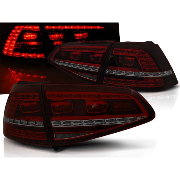 VW GOLF 7 13-17 HTB. - zadné LED svetlá červeno dymové GTI LOOK