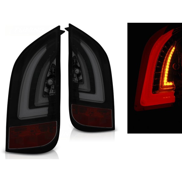 VW UP 11- - zadné LED svetlá čierno dymová LED BAR