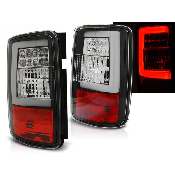 VW CADDY 03-14 - zadné LED svetlá čierna LED BAR