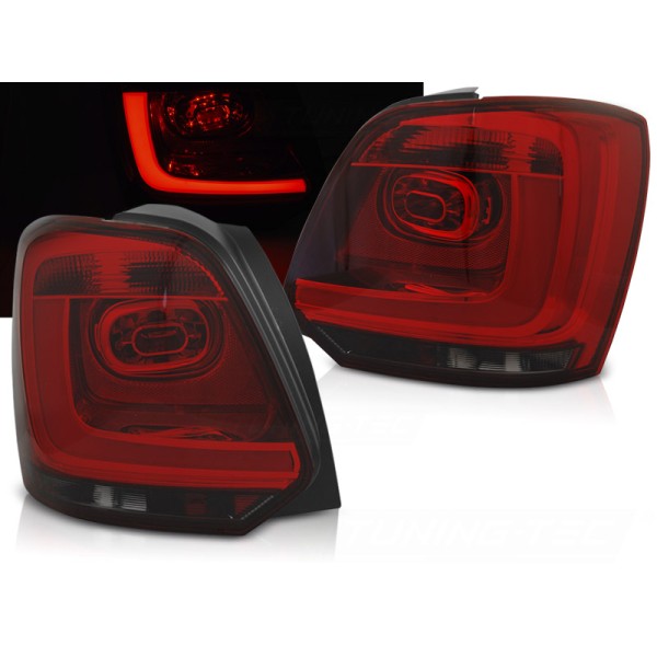 VW POLO 6R 09-14 HTB. - zadné LED svetlá červeno dymová LED BAR