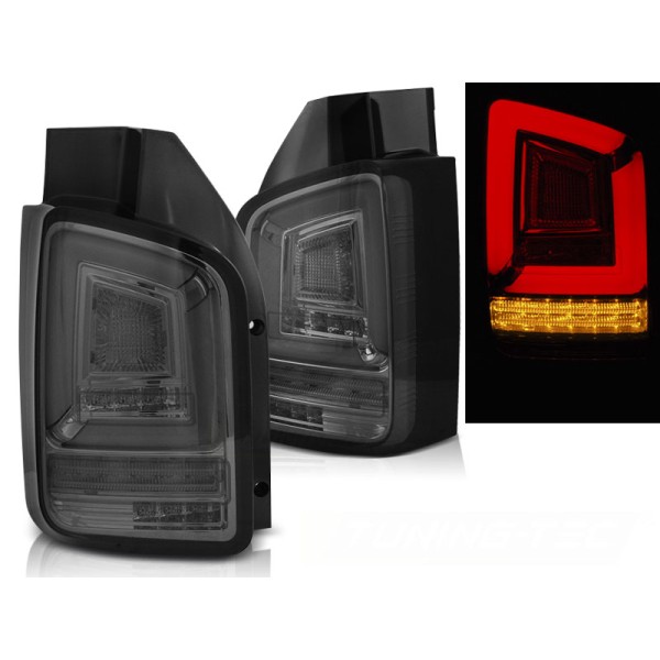 VW T5 10-15 - zadné LED svetlá dymová LED BAR s dynamickým blinkerom