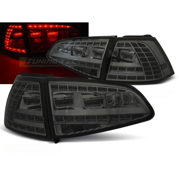 VW GOLF 7 13-17 HTB. - zadné LED svetlá dymová GTI LOOK s dynamickým blinkerom