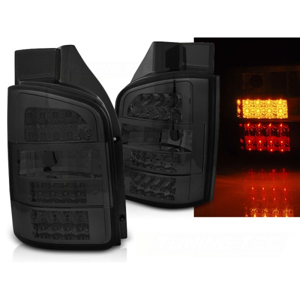 VW T5 10-15 TRASNPORTER - zadné LED svetlá dymové dvojkrídlové verzia