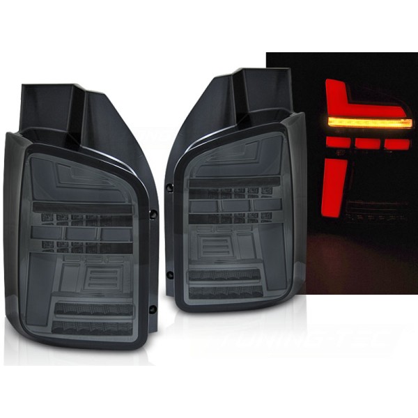 VW T5 10-15 Zadné svetlá LED BAR dynamický blikač, Dymové