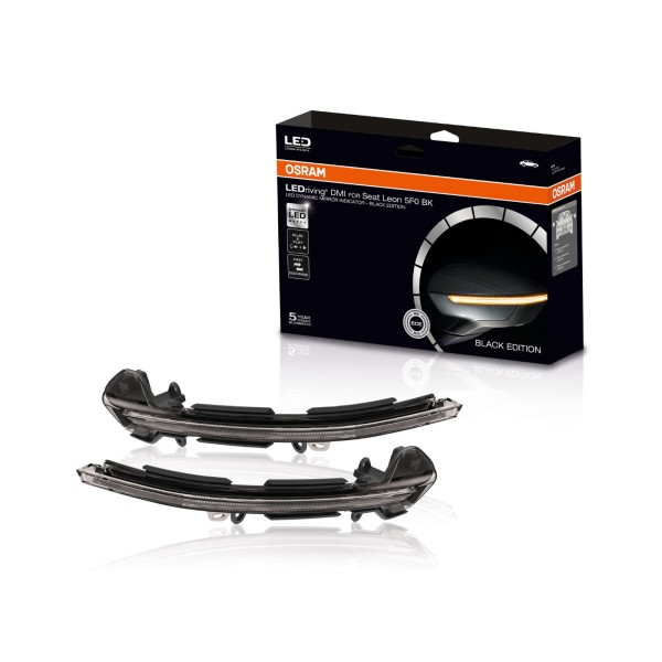 OSRAM sada dynamických smerových svetiel v zrkadlách pre Seat Leon (5F)/Ibiza (KJ)/Arona (KJ), černý podklad