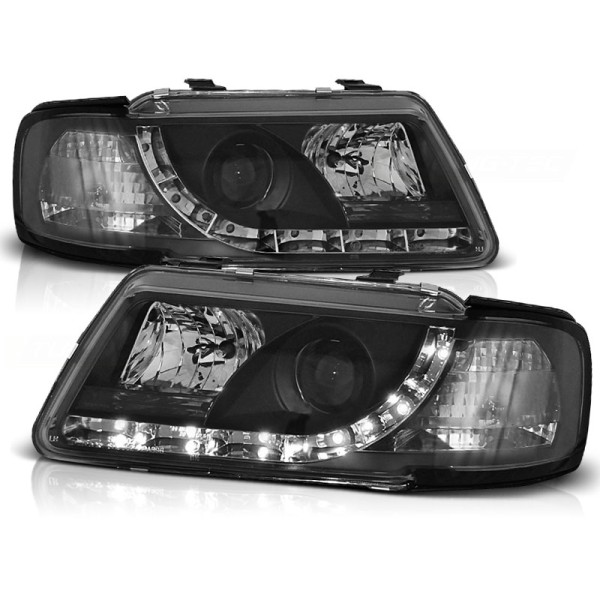 Audi A3 8L 96-00 - predné čierna svetlá s LED  svietením