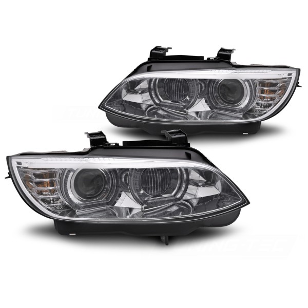 BMW radu 3 E92/E93 2006-2010 - predné XENÓNOVÉ svetlá so žltým LED DRL