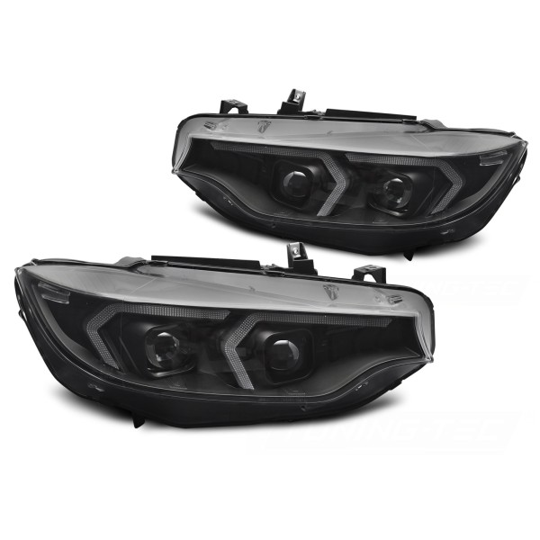 BMW radu 4 F32/F33 2013-2017 - Predné LED svetlá čierna DRL