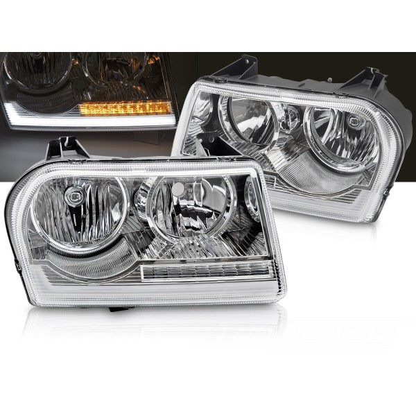 CHRYSLER 300 2005-2008 - predné svetlá TUBE CHROM