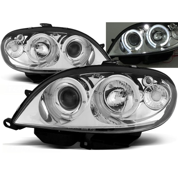 CITROEN SAXO 99-03 - predné chrom svetlá ANGEL EYES