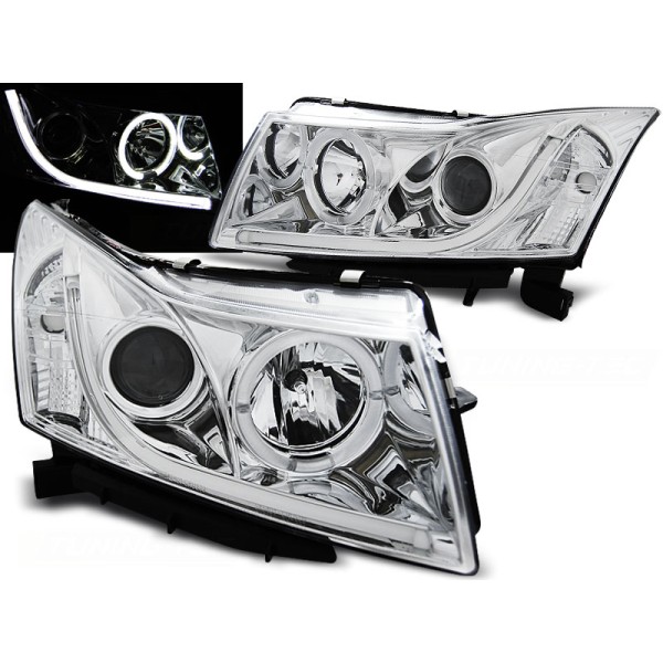 CHEVROLET CRUZE 09-12 - predné chrom svetlá TUBE LIGHT