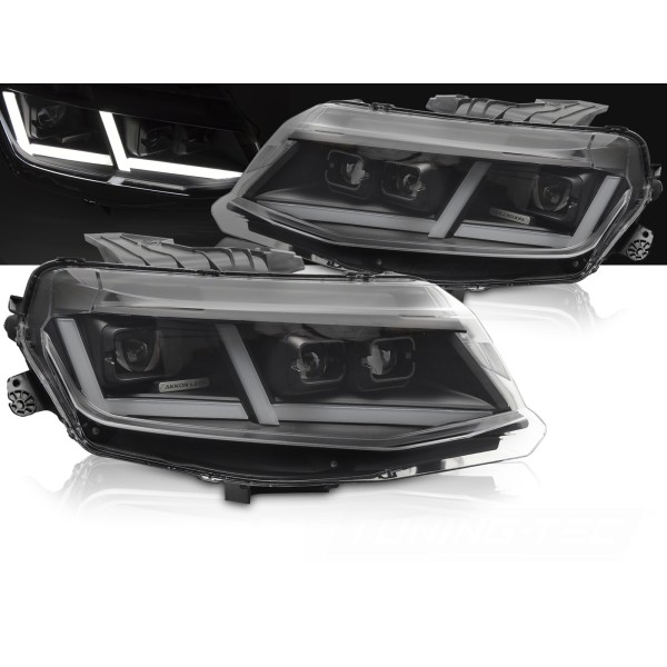 CHEVROLET CAMARO 2016-2018 - predné svetlá FULL LED ČIERNA